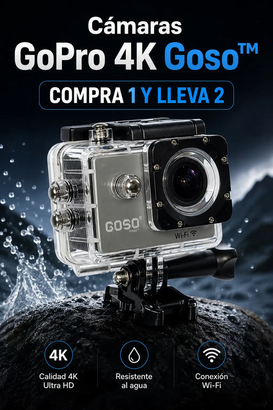 Cámaras GoPro 4K Goso™ [Pequeñas, Potentes Y Listas Para La Acción] - COMPRA 1 Y LLEVA 2
