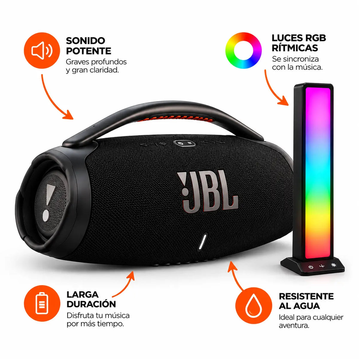 JBL Boombox 3™ + Luz RGB de Regalo [EDICIÓN ESPECIAL]