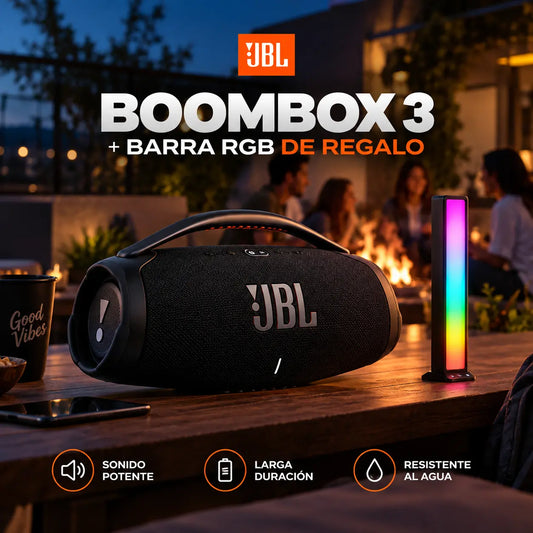 JBL Boombox 3™ + Luz RGB de Regalo [EDICIÓN ESPECIAL]