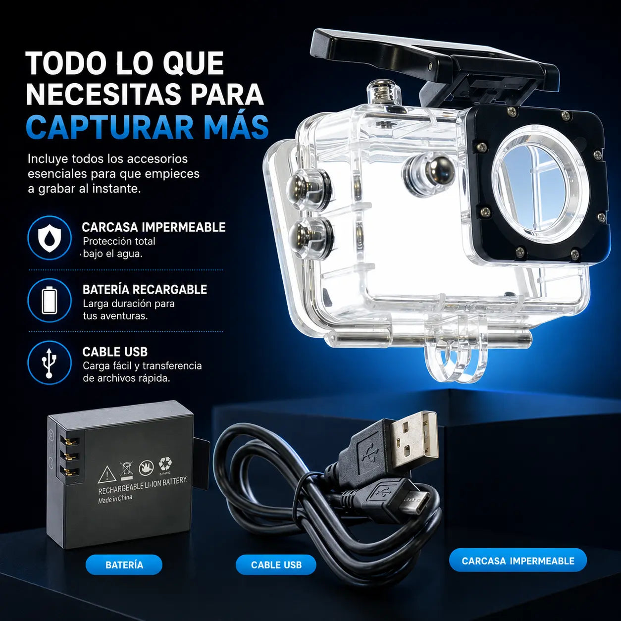 Cámaras GoPro 4K Goso™ [Pequeñas, Potentes Y Listas Para La Acción] - COMPRA 1 Y LLEVA 2