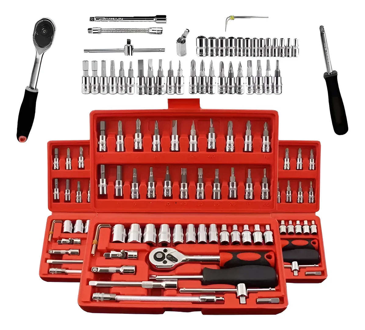 Juego de Herramientas 46 En 1 [💪 Un Kit Que No Puede Faltar En Tu Hogar]