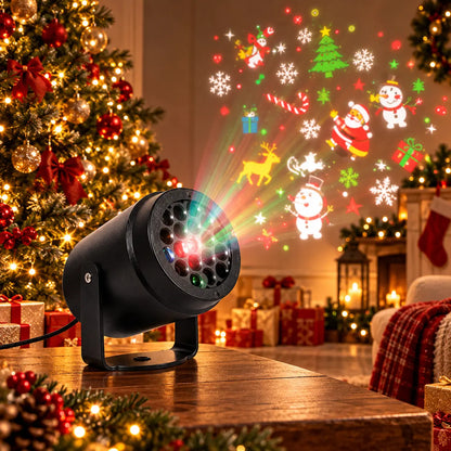 PROYECTOR DE LUCES NAVIDEÑAS + TREN DE REGALO [MAGIA Y DECORACIÓN PARA TU NAVIDAD] 🎄🔥