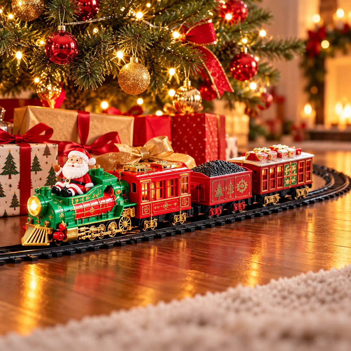 PROYECTOR DE LUCES NAVIDEÑAS + TREN DE REGALO [MAGIA Y DECORACIÓN PARA TU NAVIDAD] 🎄🔥