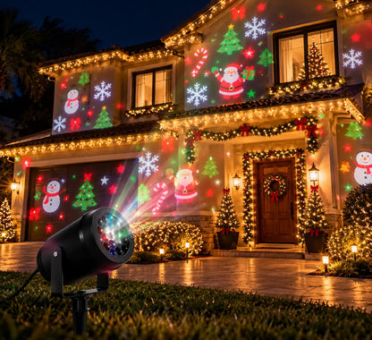 PROYECTOR DE LUCES NAVIDEÑAS + TREN DE REGALO [MAGIA Y DECORACIÓN PARA TU NAVIDAD] 🎄🔥