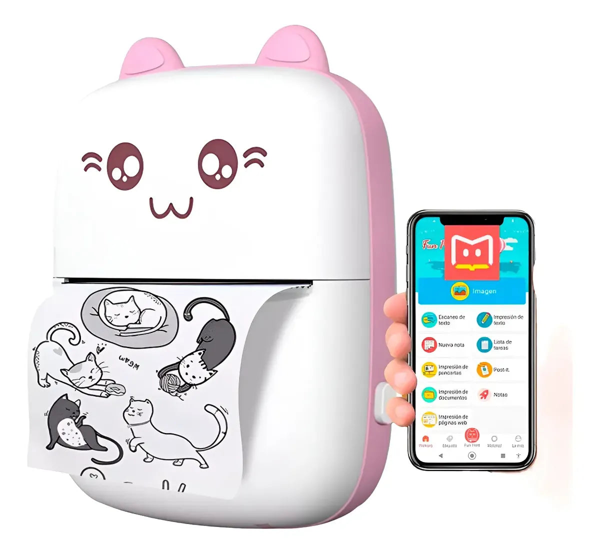 2 MINI IMPRESORAS PORTÁTILES MICHI™ + KIT DE MARCADORES PARA COLOREAR DE REGALO 🎁 [COMBO EXCLUSIVO]